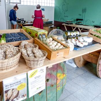 Eröffnung des Lebensmittel-Ladens „da“ (Pop-up-Store bis 31. August) in Schlanders. Fotos: Sepp