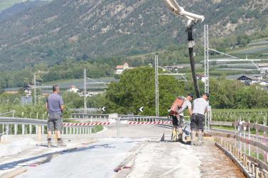 Latscher Plimabrücke wird betoniert, 22.06.2026, Fotos: AM