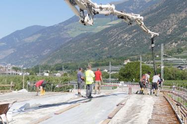 Latscher Plimabrücke wird betoniert, 22.06.2026, Fotos: AM
