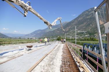 Latscher Plimabrücke wird betoniert, 22.06.2026, Fotos: AM