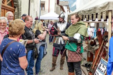Mittelalter und altes Handwerk in Glurns beim Laubenmarkt am 15.06.2019. Fotos: Sepp