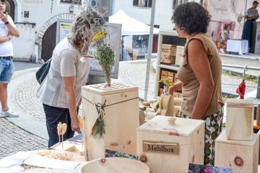 SelberGMOCHT-Markt in Schlanders, 26.08.23; Fotos: Michael