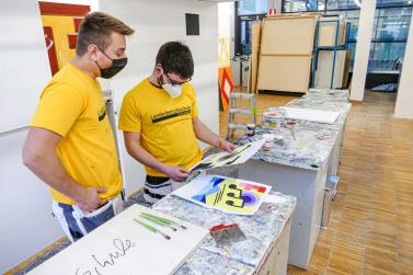 Tag der offenen Tür an der Landesberufsschule Schlanders und an der Berufsfachschule für Steinbearbeitung Laas am 29.01.2022; Foto: Sepp