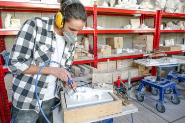 Tag der offenen Tür an der Landesberufsschule Schlanders und an der Berufsfachschule für Steinbearbeitung Laas am 29.01.2022; Foto: Sepp