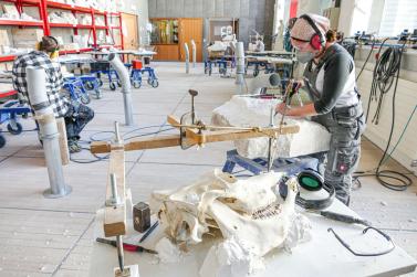 Tag der offenen Tür an der Landesberufsschule Schlanders und an der Berufsfachschule für Steinbearbeitung Laas am 29.01.2022; Foto: Sepp