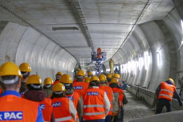 Tunnelbesichtigung in Kastelbell; Fotos: Sepp