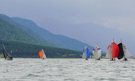Hochbetrieb auf dem Reschensee