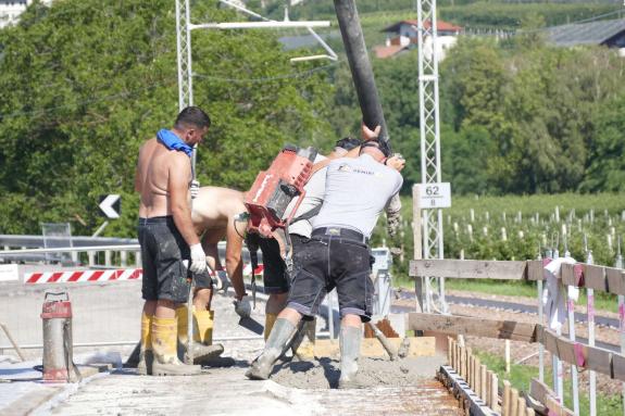 Latscher Plimabrücke wird betoniert, 22.06.2026, Fotos: AM