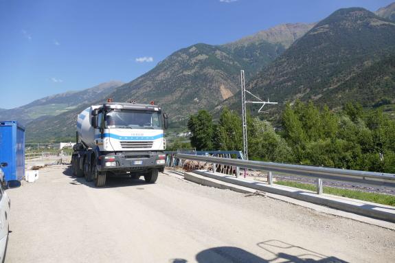 Latscher Plimabrücke wird betoniert, 22.06.2026, Fotos: AM