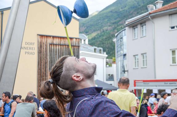 Lebendiges Markttreiben in Prad, 27.07.23; Fotos: Michael