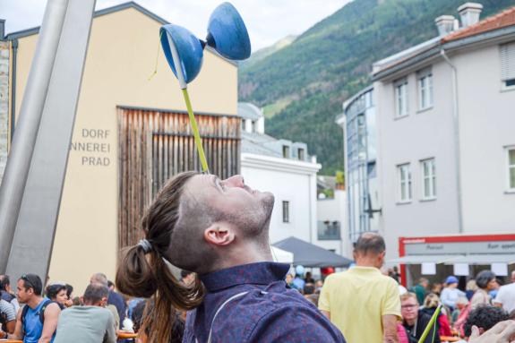 Lebendiges Markttreiben in Prad, 27.07.23; Fotos: Michael