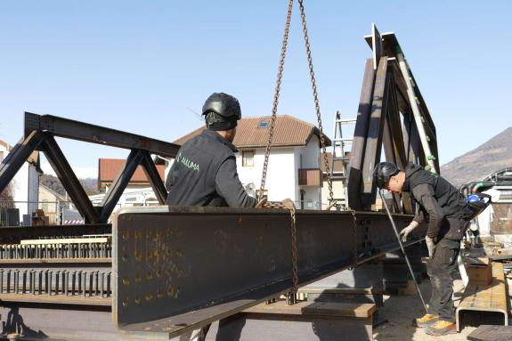 Neue Etschbrücke in Laas Fotos: Sepp