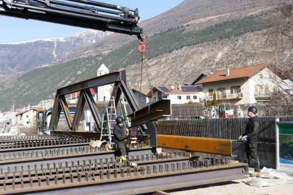 Neue Etschbrücke in Laas Fotos: Sepp