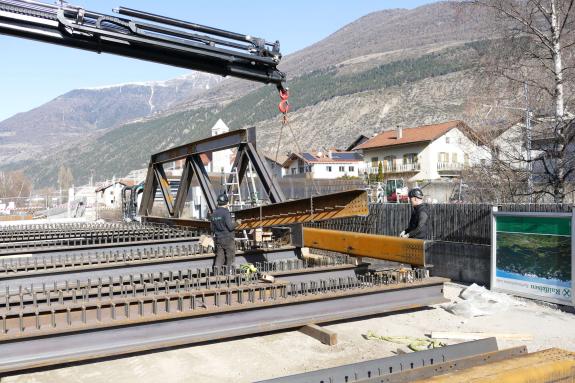 Neue Etschbrücke in Laas Fotos: Sepp