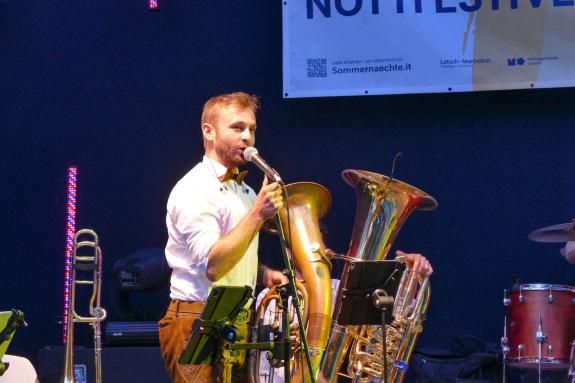 Sommernacht in Latsch, 14.08., Sunnseit Brass. Fotos: Michael 