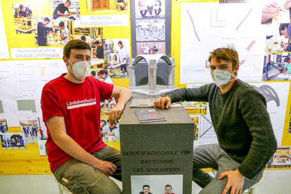 Tag der offenen Tür an der Landesberufsschule Schlanders und an der Berufsfachschule für Steinbearbeitung Laas am 29.01.2022; Foto: Sepp