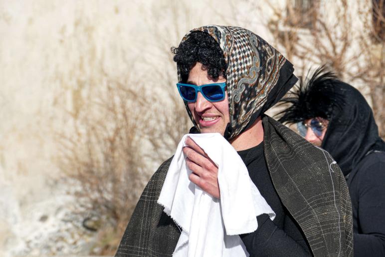 „Beerdigung“ des Faschings in Laatsch am Aschermittwoch; Fotos: Sepp