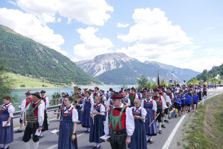 Bezirksmusikfest, 75 Jahre MK Reschen, Festumzug 11.07.2026, Fotos: AM