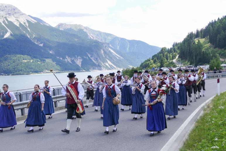 Bezirksmusikfest, 75 Jahre MK Reschen, Festumzug 11.07.2026, Fotos: AM