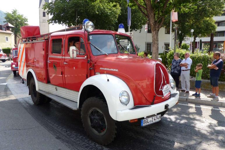 Feuerwehrfest mit Oldtimertreffen in Latsch; Einzug vom 23. Juli 2017; Fotos: Sepp