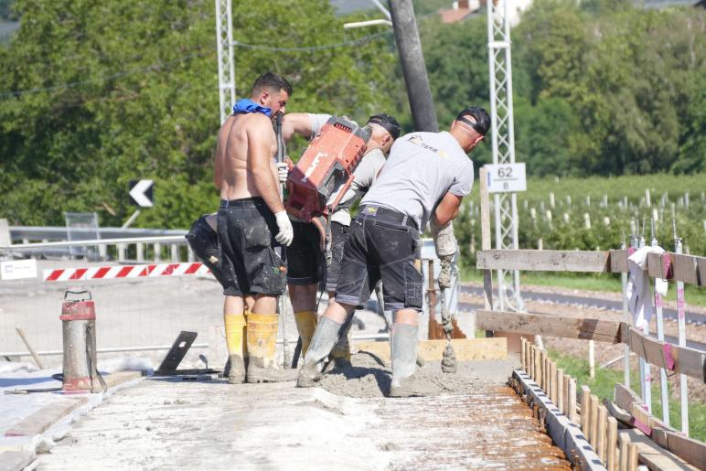 Latscher Plimabrücke wird betoniert, 22.06.2026, Fotos: AM