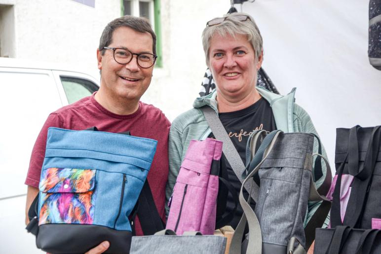 Lebendiges Markttreiben in Prad, 27.07.23; Fotos: Michael