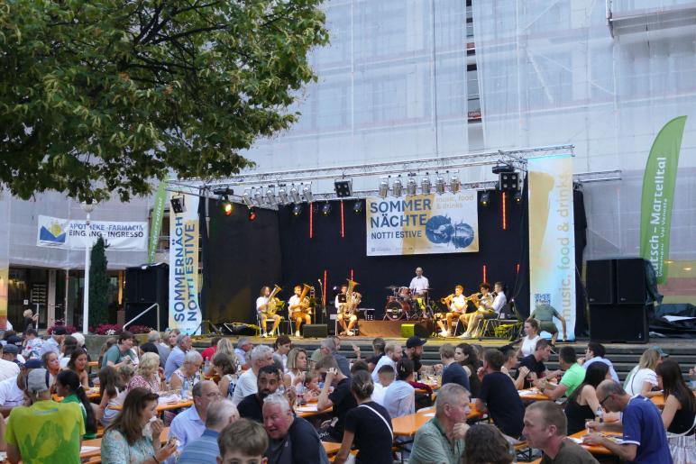 Sommernacht in Latsch, 14.08., Sunnseit Brass. Fotos: Michael 