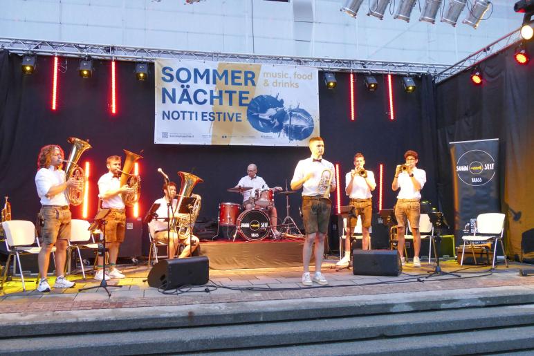 Sommernacht in Latsch, 14.08., Sunnseit Brass. Fotos: Michael 