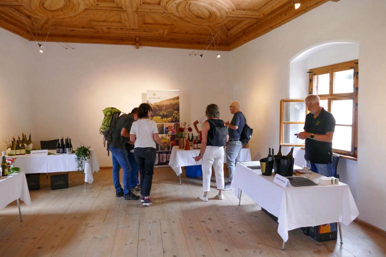 Vinschgauer Weinpräsentation auf Schloss Kastelbell, 6. Juli; Fotos: Michael 